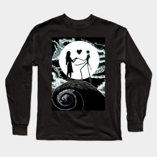 Jack and Sally, the nightmare before Christmas, jack halloween, Halloween Love Long Sleeve T-Shirt